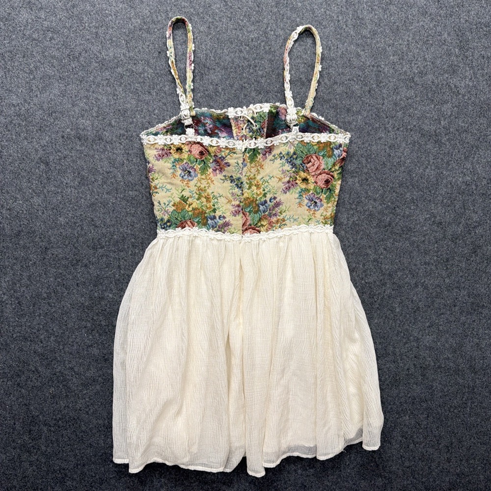 Cider Women's Small Renaissance Style Secret Garden Corset Mini Dress Tapestry - Picture 8 of 8